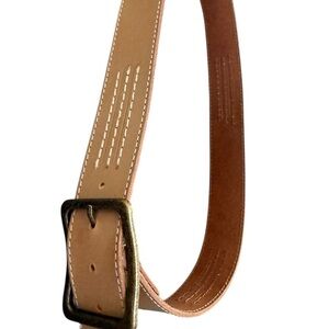Bed Stu NWT size 38 it’s unisex Tan Leather Belt with Brass Buckle
